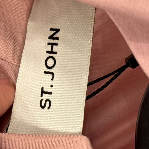 NWT St John pink Long Sleeve Turtleneck Top Extra Large - Picture 4 of 5